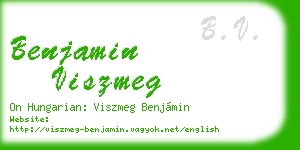 benjamin viszmeg business card