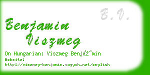 benjamin viszmeg business card